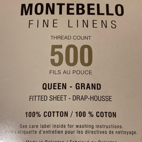 Montebello Fine Linens Queen Fitted Sheet in White - Picture 2 of 3